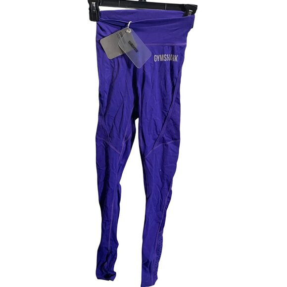 Gymshark Geo-Mesh Indigo Leggings Size S Stretch Fit Activewear - Picture 1 of 4